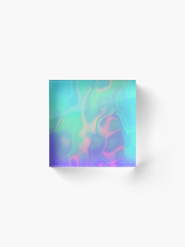 Alternate view of Rainbow Sea Holographic Iridescence Acrylic Block