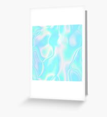 Pastell-Türkis-Blau schillerndes Hologramm Grußkarte