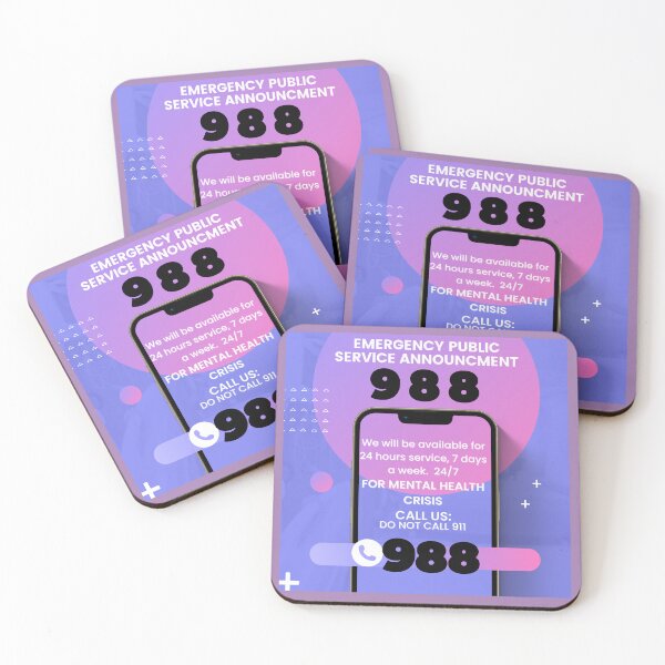 Item preview, CALL 988 FOR EMERGENCIES designed and sold by DebbieH5.