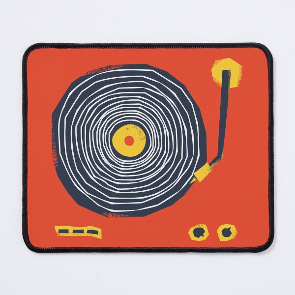 Item preview, Retro Vinyl Record Deck design - Orange/Yellow designed and sold by StudioWibblee.