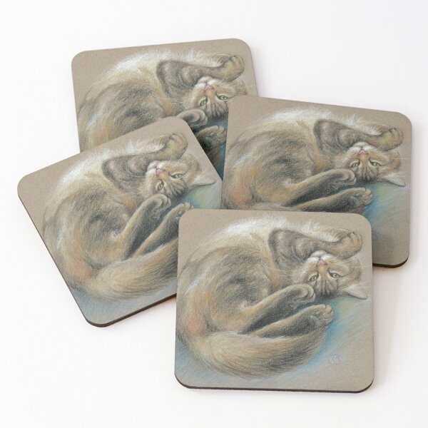 Item preview, Maine Coon Cat - "Turn That Frown Upside Down" designed and sold by Carye VanDerPol Mahoney.