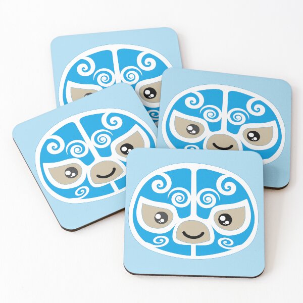 Item preview, Cute mexican masked wrestler kawaii cartoon blue wrestling merch designed and sold by T-Mex.