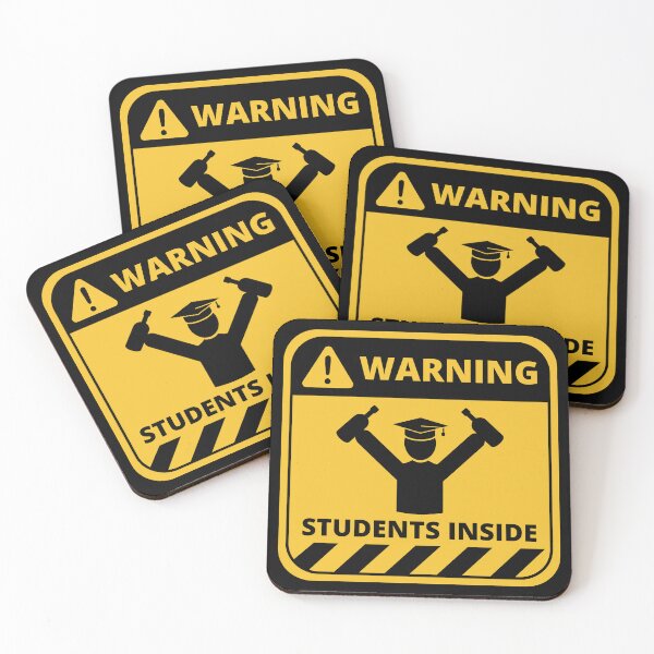 Item preview, Warning Students Inside - Human Warning Label designed and sold by TeeBeesDesign.