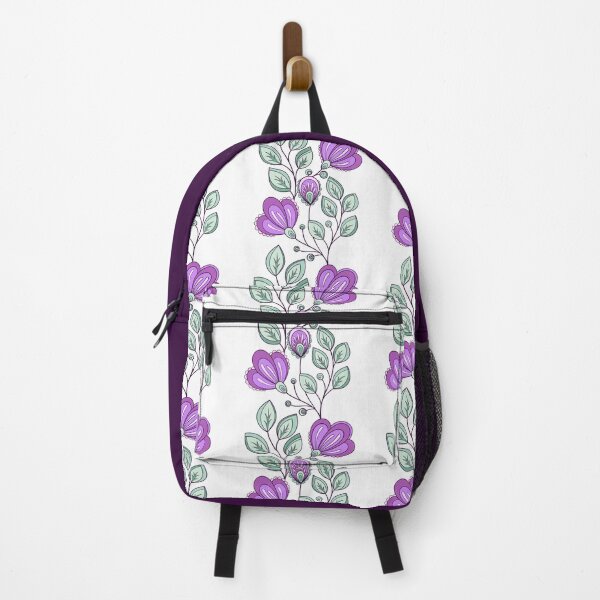 Item preview, Colored Striped Pattern with Vintage Floral Motifs designed and sold by lissantee.