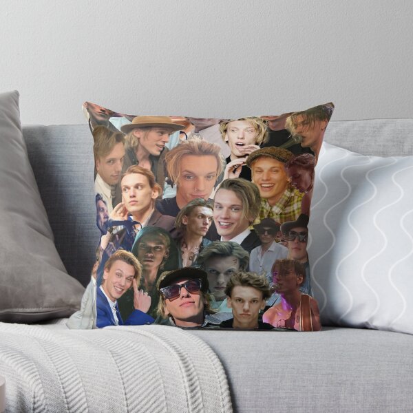 Louis Partridge Collage Throw Pillow for Sale by laumazu