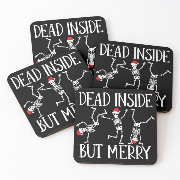 Item preview, Christmas Dancing Skeleton Santa Dead Inside But Merry designed and sold by nueschka.
