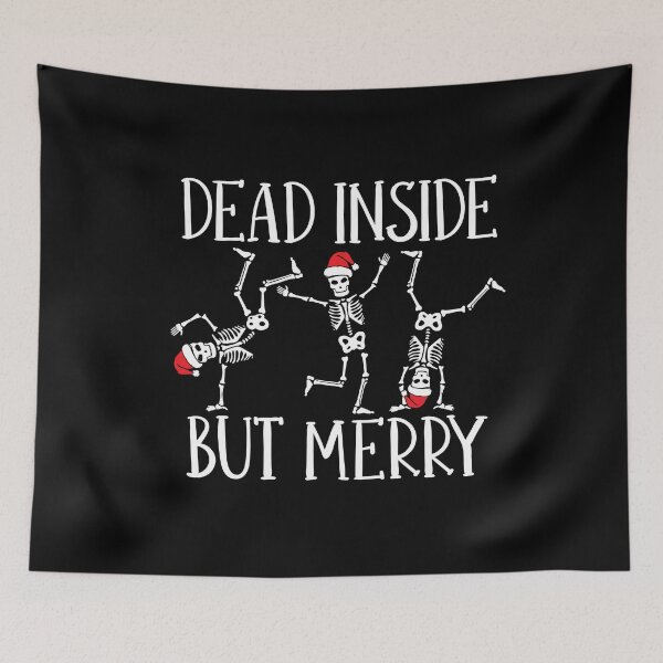 Item preview, Christmas Dancing Skeleton Santa Dead Inside But Merry designed and sold by nueschka.