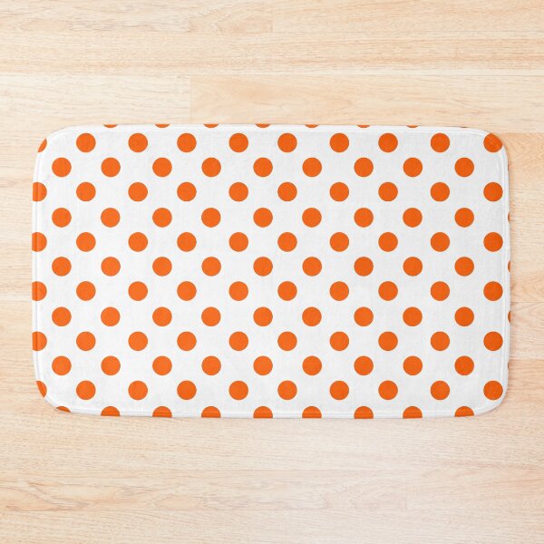 Item preview, White with Orange Polka Dots designed and sold by TheFrostedDonut.