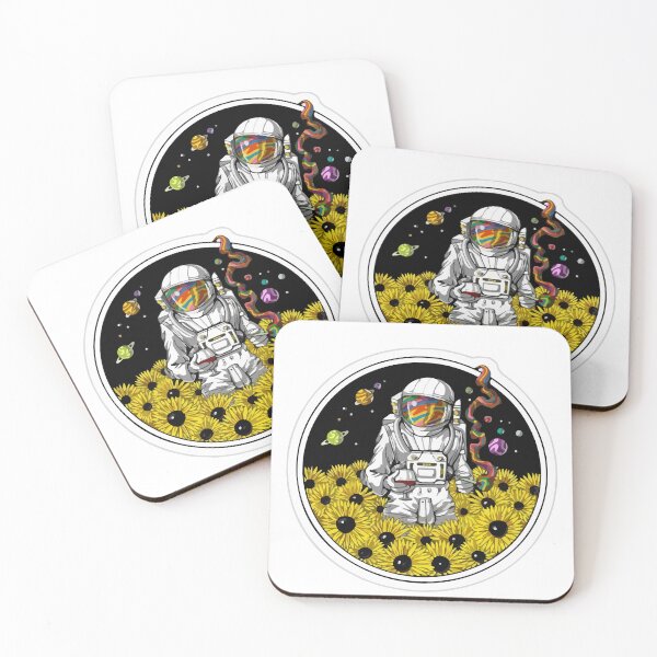 Item preview, Astronaut in  Floral Space Cool Galaxy Illustration  designed and sold by CartheArtwork.