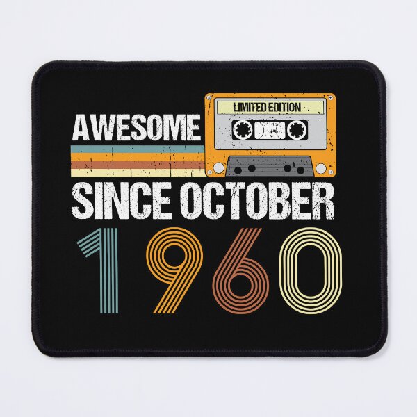Item preview, Awesome Since October 1960 | 62th Birthday Gifts | 62 Years Old Gifts designed and sold by AMINE ★★★★★.
