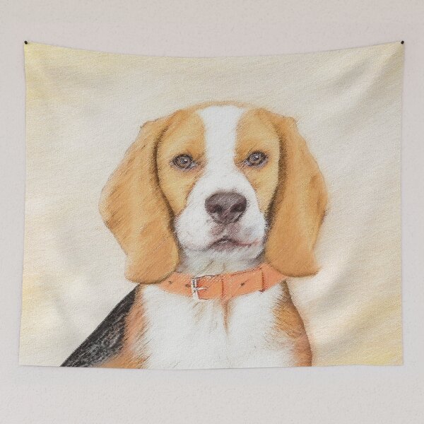 Item preview, Beagle Painting - Cute Original Dog Art designed and sold by alpendesigns.