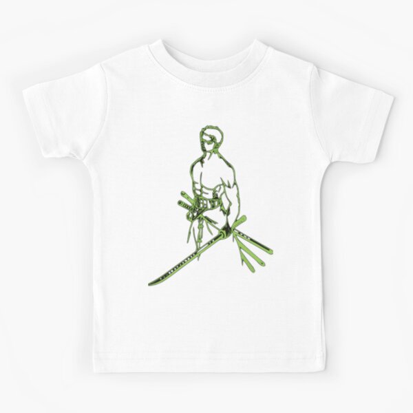 Zoro Smile Mask Wano - Cyan  Kids T-Shirt by RedaXis