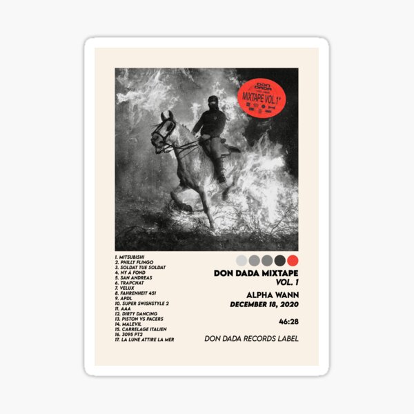 Don Dada Mixtape Vol.1 | Cover d'album de Rap Sticker