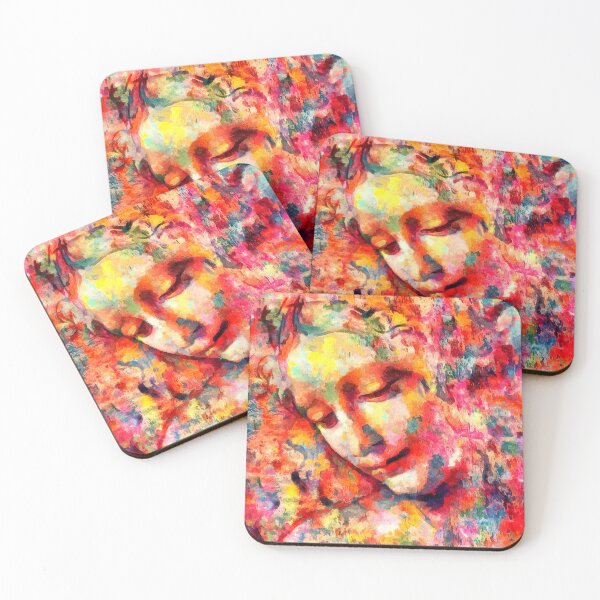 Item preview, La Scapigliata, 'The Lady with Dishevelled Hair', by Leonardo da Vinci - multicolor portrait designed and sold by NickoPrints.