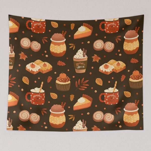 Item preview, Pumpkin spice and everything nice | Fall pattern designed and sold by BloompodDesigns.