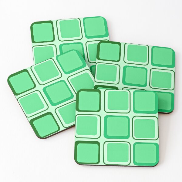 Item preview, Green Square pattern  designed and sold by Creator's Gate.