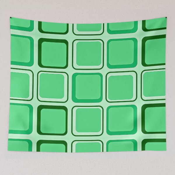 Item preview, Green Square pattern  designed and sold by Creator's Gate.