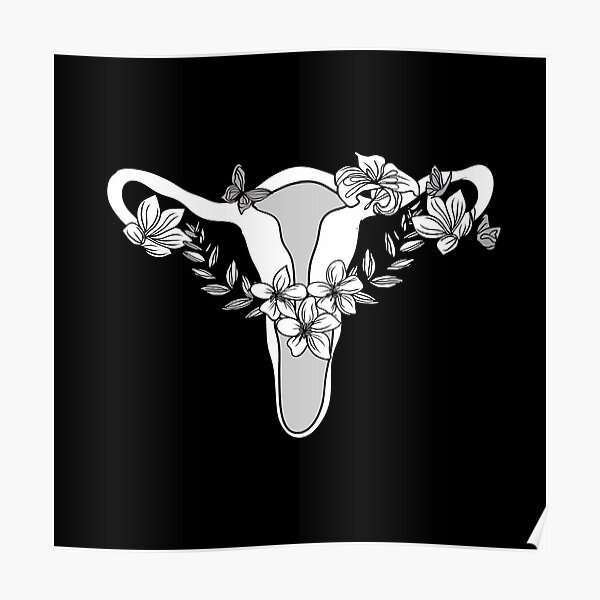 Floral Line Art Uterus Poster For Sale By Mermaidssparkle Redbubble 7602