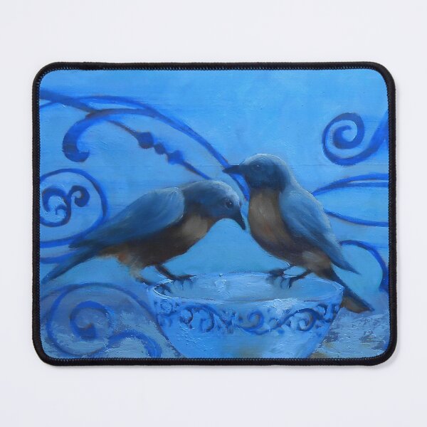 Item preview, Blue Birds and Spirals designed and sold by GileadArt.