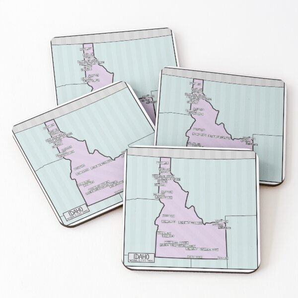 Item preview, Idaho National and State Parks Map designed and sold by FinlayMcNevin.