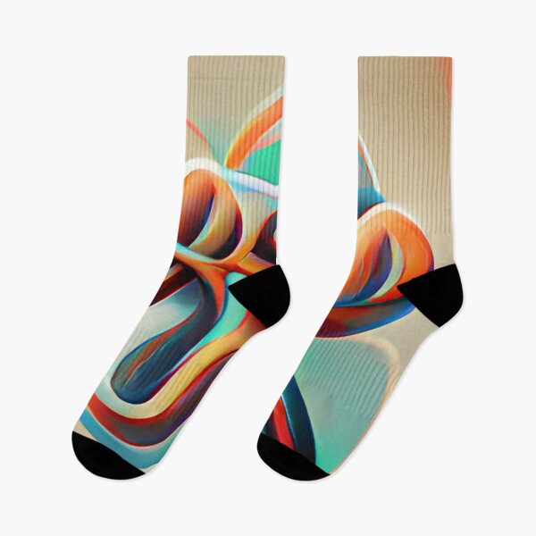 Item preview, mid-century ribbon colorful modern original art designed and sold by Surrealarts727.