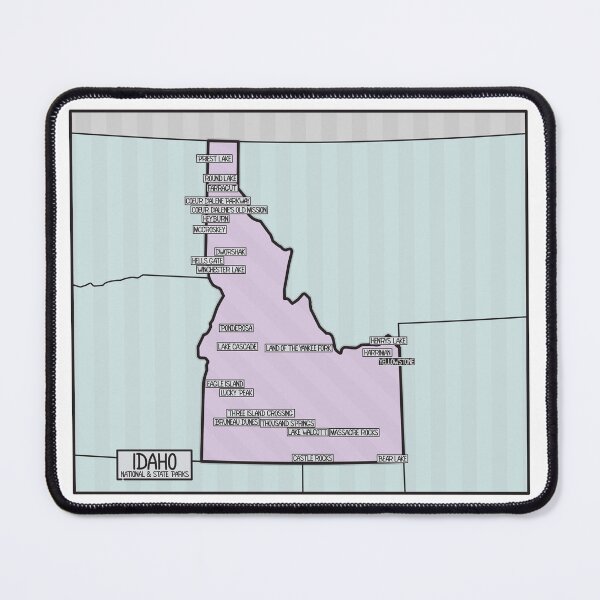 Item preview, Idaho National and State Parks Map designed and sold by FinlayMcNevin.