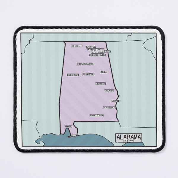 Item preview, Alabama State Parks Map designed and sold by FinlayMcNevin.