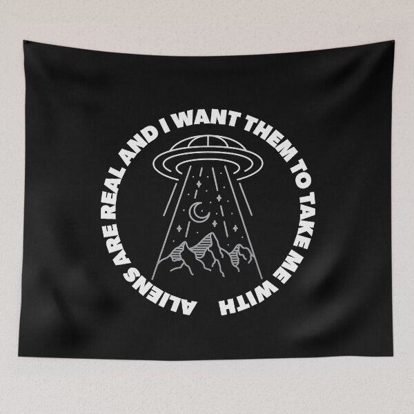 Item preview, Aliens Take Me With You Funny UFO designed and sold by RoguePixel.