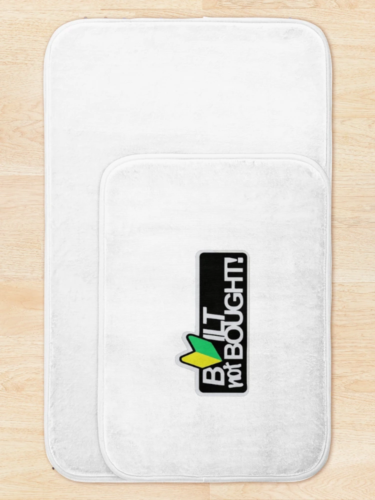 Thumbnail 5 of 6, Bath Mat, BUILT NOT BUGHT designed and sold by Racingdecals.