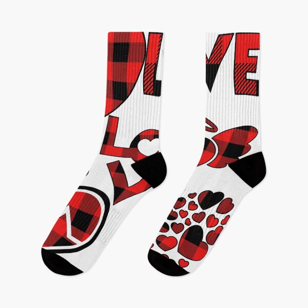 Item preview, Red and Black Plaid Love Heart Illustrations-Black and Red Tartan designed and sold by adoredigitals.