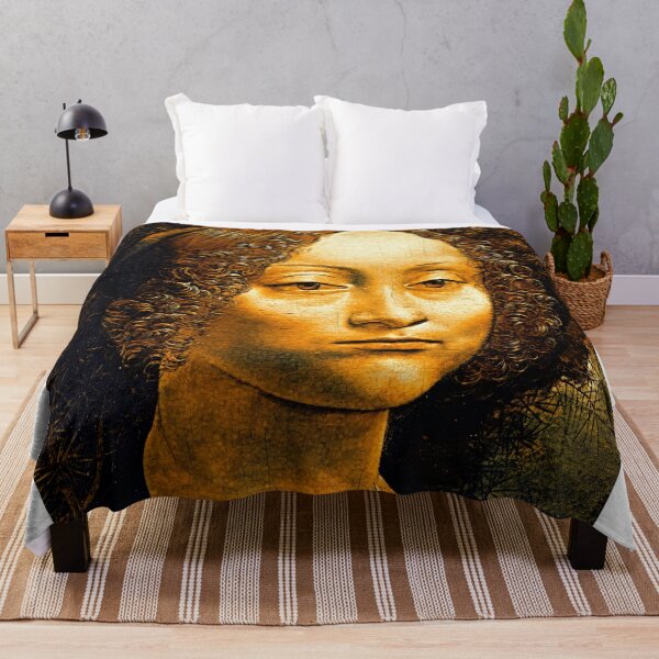 Artikelvorschau, Ginevra de' Benci by Leonardo da Vinci - brown high contrast entworfen und verkauft von NickoPrints.