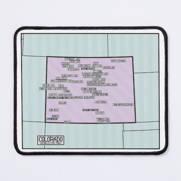 Item preview, Colorado National and State Parks Map designed and sold by FinlayMcNevin.