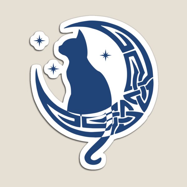 Artikel-Vorschau von Blaue heidnische keltische Mondkatze, designt und verkauft von Depic Spirit.