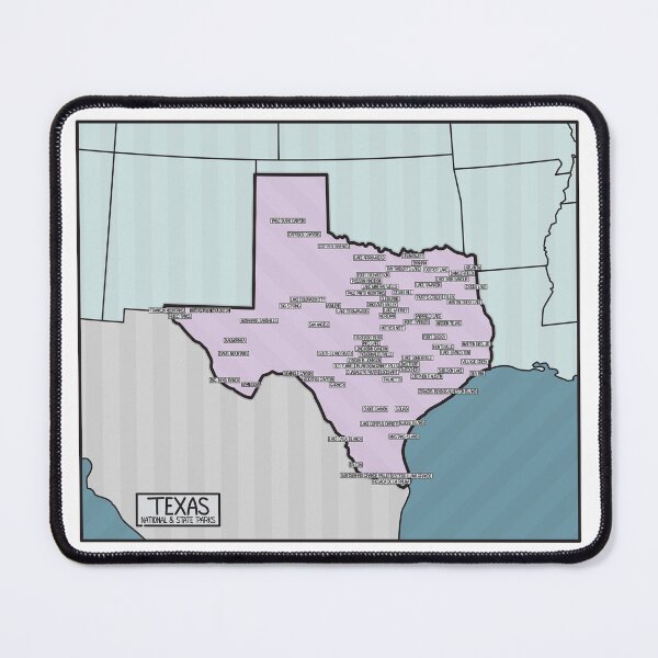 Item preview, Texas National and State Parks Map designed and sold by FinlayMcNevin.