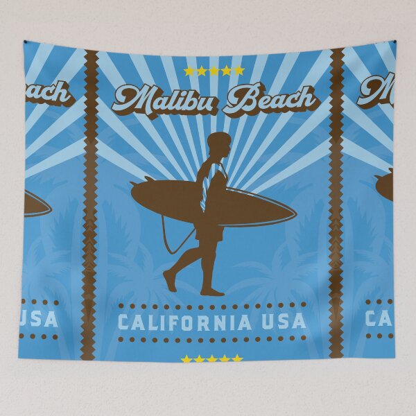 Item preview, Malibu Beach Retro Surfer designed and sold by LanikaiBeach.