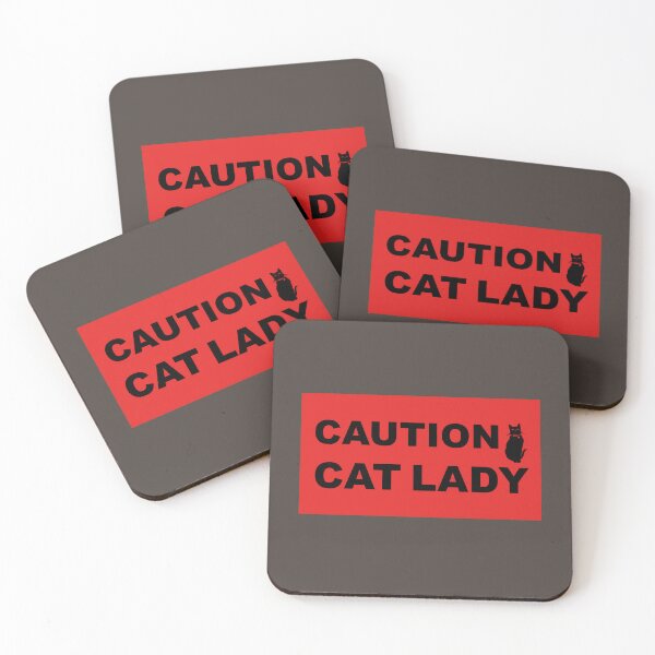 Item preview, CAUTION CAT LADY  sign design  designed and sold by lobodelnoir.