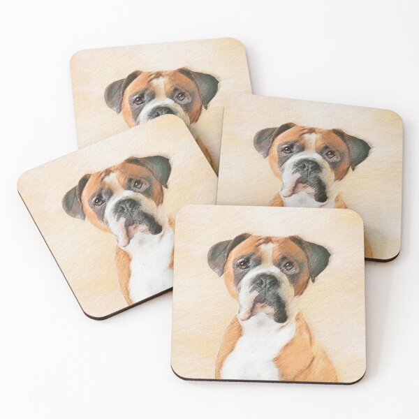 Item preview, Boxer Painting - Cute Original Dog Art designed and sold by alpendesigns.