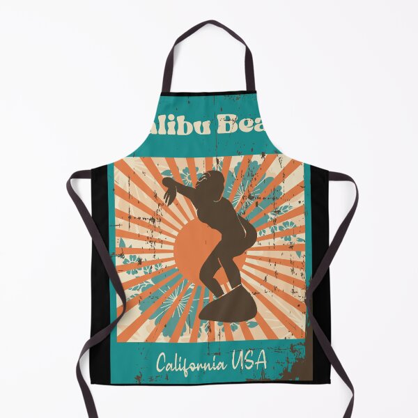 Item preview, Malibu Beach Retro Surfer Girl designed and sold by LanikaiBeach.
