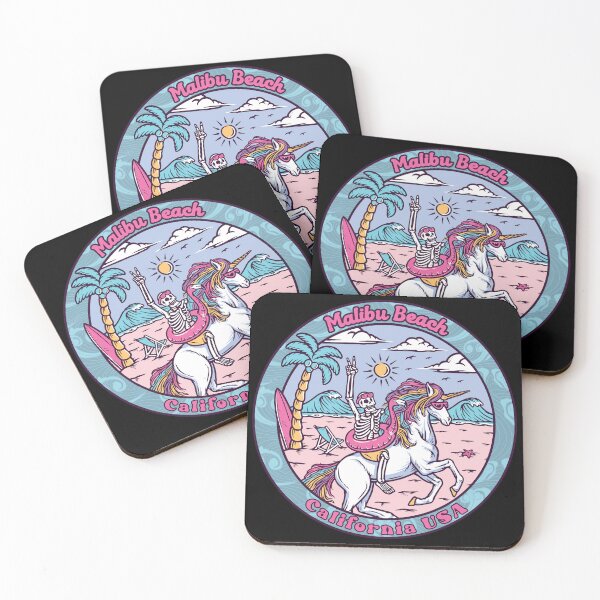 Item preview, Malibu Beach Skeleton Unicorn designed and sold by LanikaiBeach.
