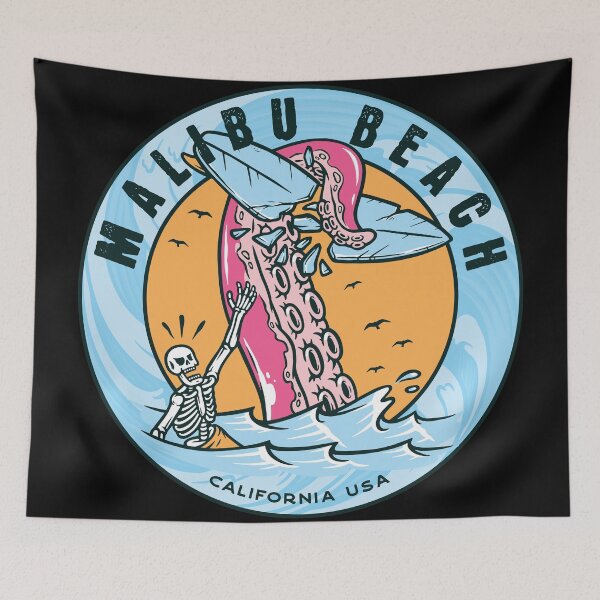 Item preview, Malibu Beach Tentacle Surfboard  designed and sold by LanikaiBeach.