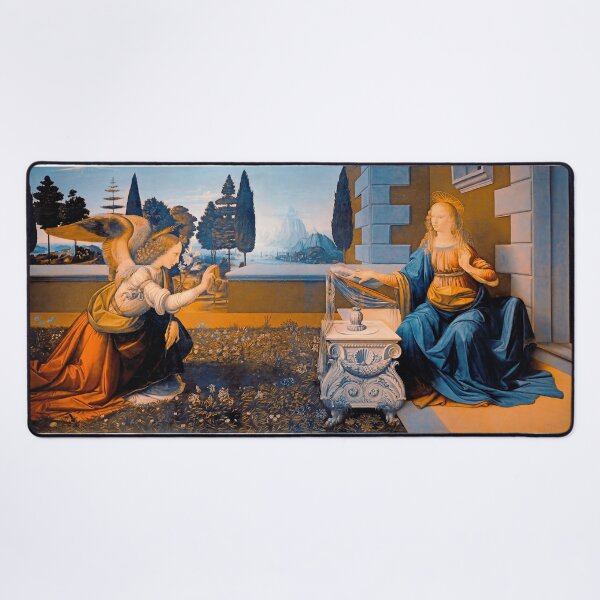 Item preview, The Annunciation by Leonardo da Vinci - digital enhancement designed and sold by NickoPrints.
