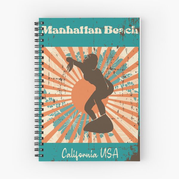 Item preview, Manhattan Beach Retro Surfer Girl designed and sold by LanikaiBeach.