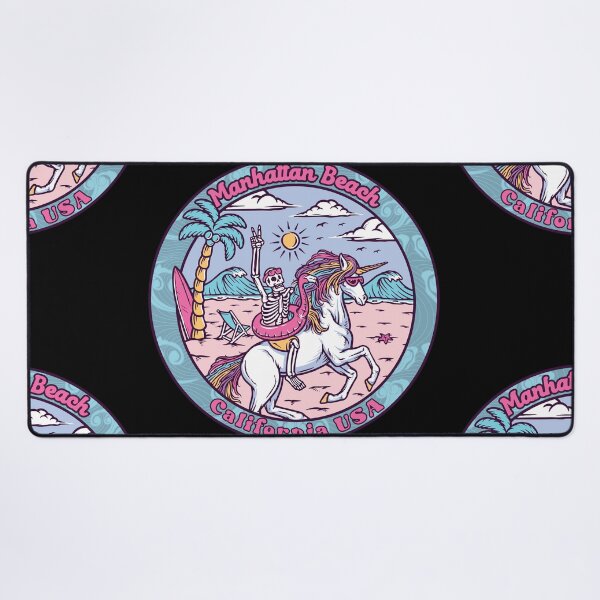 Item preview, Manhattan Beach Skeleton Unicorn designed and sold by LanikaiBeach.