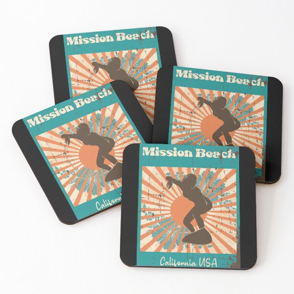 Item preview, Mission Beach Retro Surfer Girl designed and sold by LanikaiBeach.
