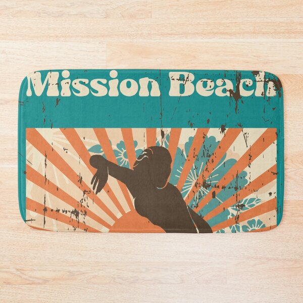 Item preview, Mission Beach Retro Surfer Girl designed and sold by LanikaiBeach.