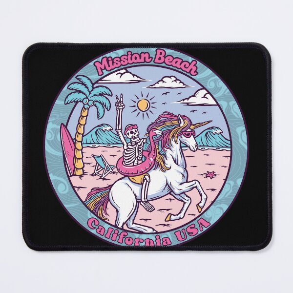 Item preview, Mission Beach Skeleton Unicorn designed and sold by LanikaiBeach.