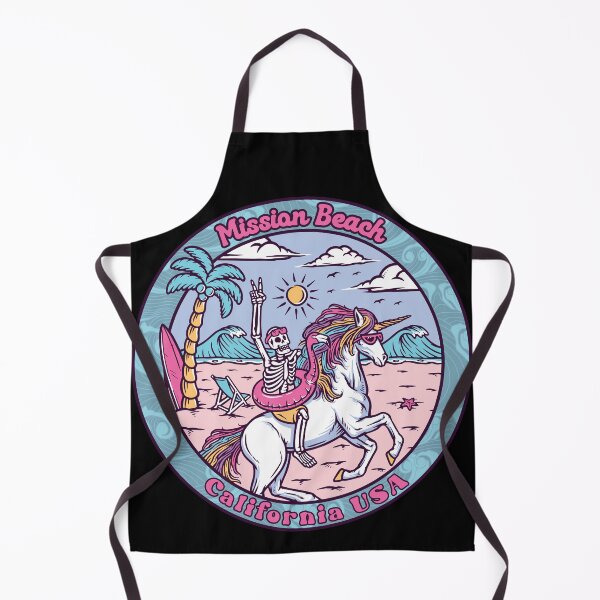 Item preview, Mission Beach Skeleton Unicorn designed and sold by LanikaiBeach.