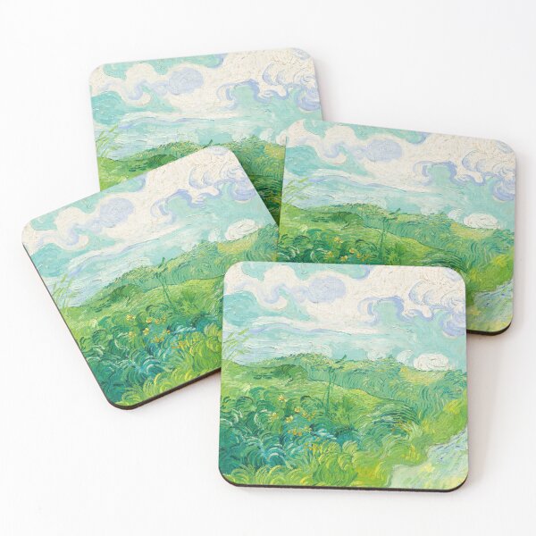 Aperçu de l'œuvre Champs de blé vert Auvers Van Gogh Fine Art créée et vendue par Vicky Brago-Mitchell®.