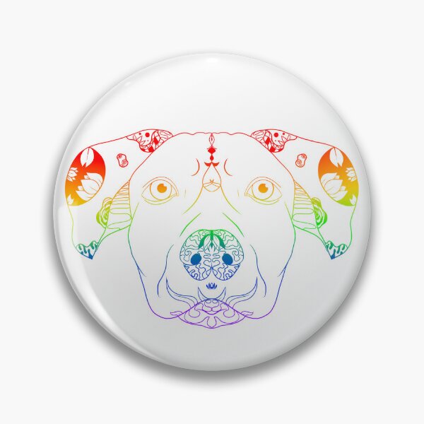 Item preview, Rainbow psychedelic pitbull dog designed and sold by Fotogramas.