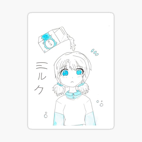 "milk girl..." Sticker for Sale by GraceWoods Redbubble